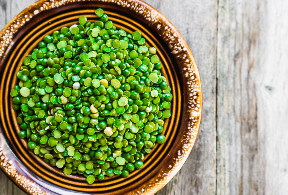 Split peas in a bowl.
