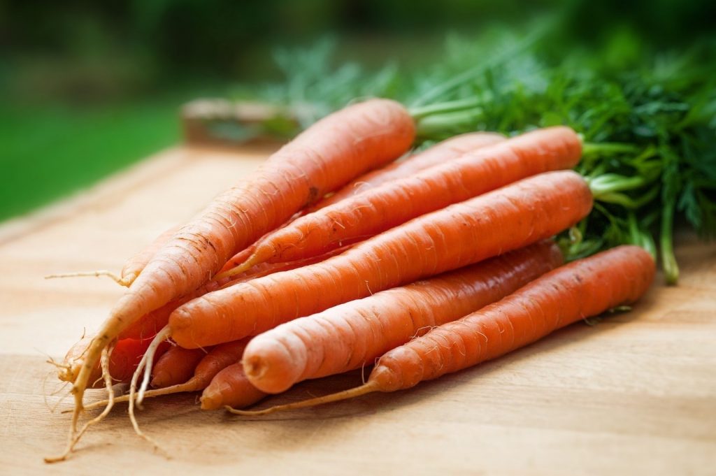 Pile of fresh carrots.