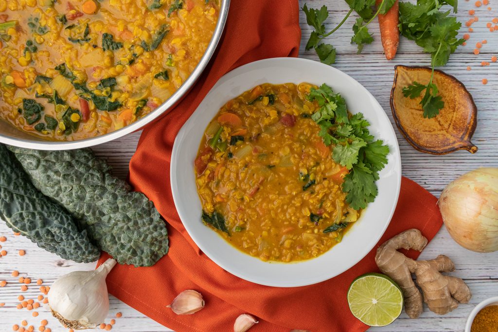 Lentil curry - COPYRIGHT. Recipe and photo by A Legume a Day (https://alegumeaday.com/).