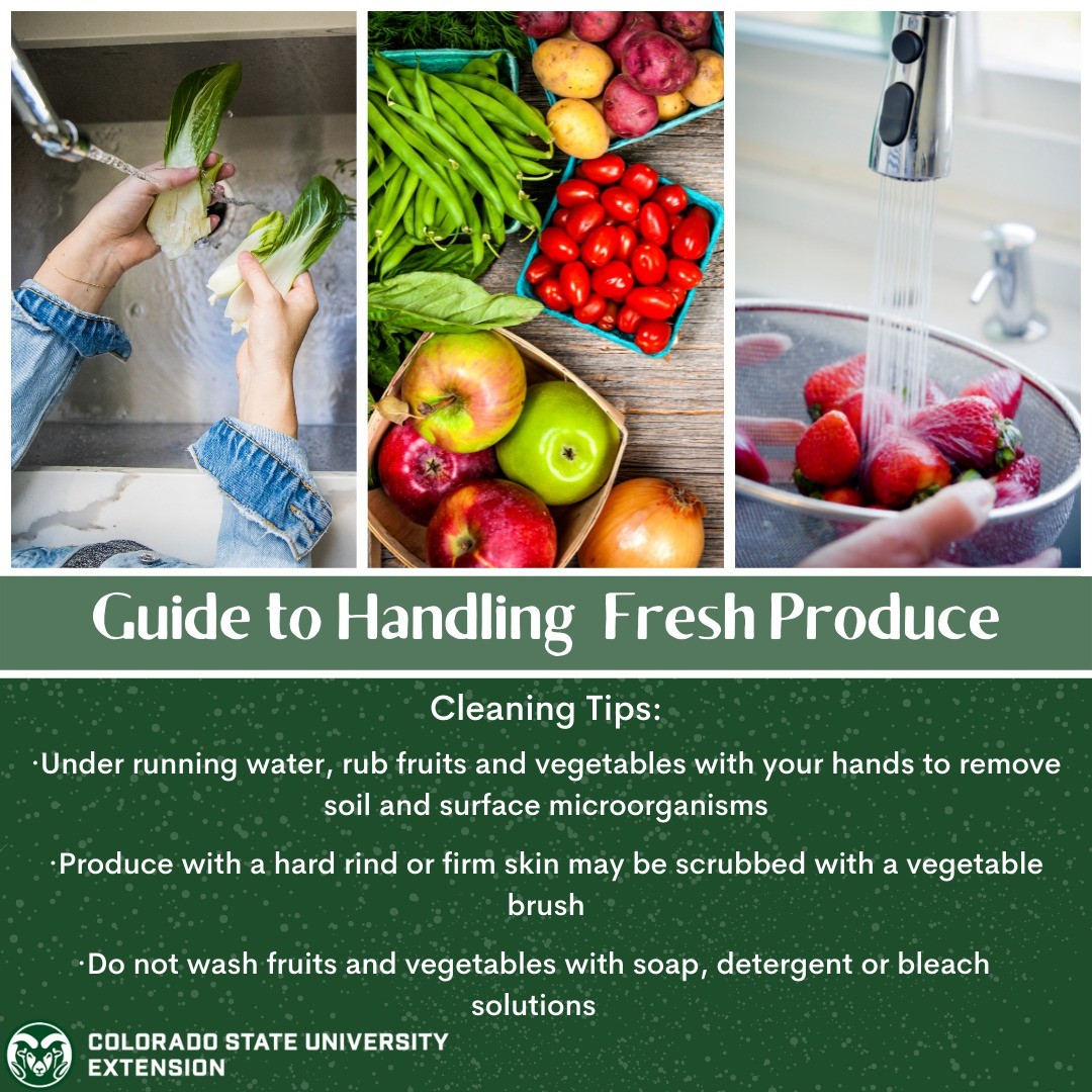 Visit the link in our bio to learn the steps to safer produce as well as how to clean fresh produce. 

#foodsmartcolorado #freshproduce #coloradoproduce #fruit #vegetables #cleaning